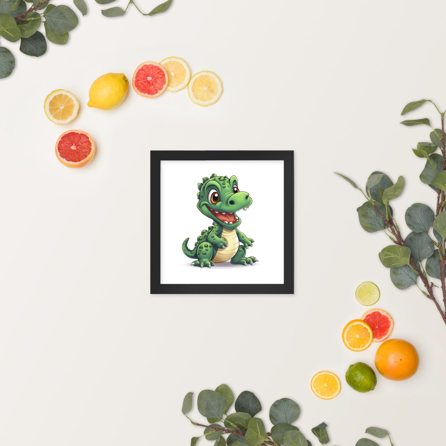 Süßes kleines Krokodil | Gerahmtes Poster