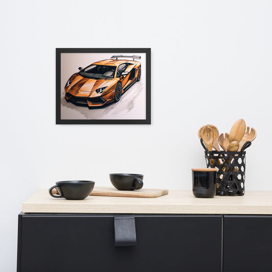 Lamborghini Aventador |  Gerahmtes Poster