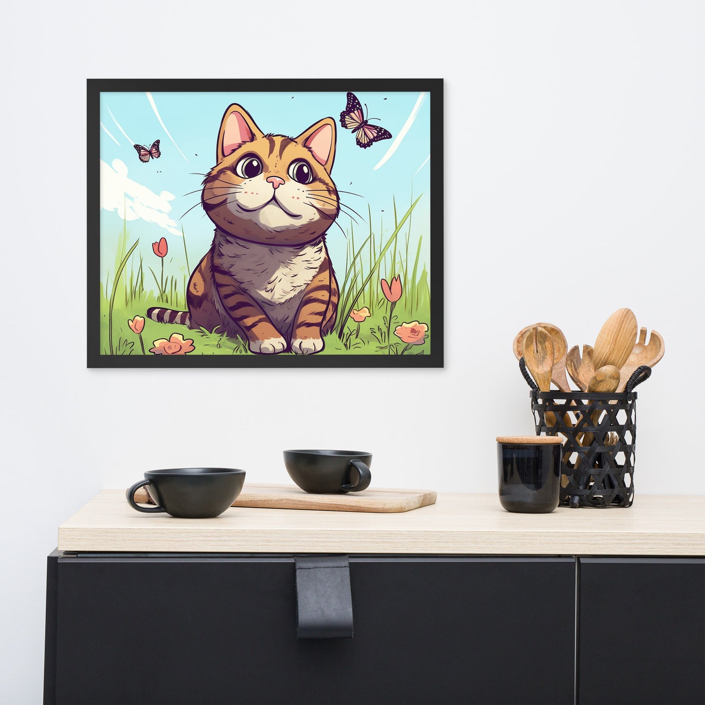 süße Katze | Gerahmtes Poster
