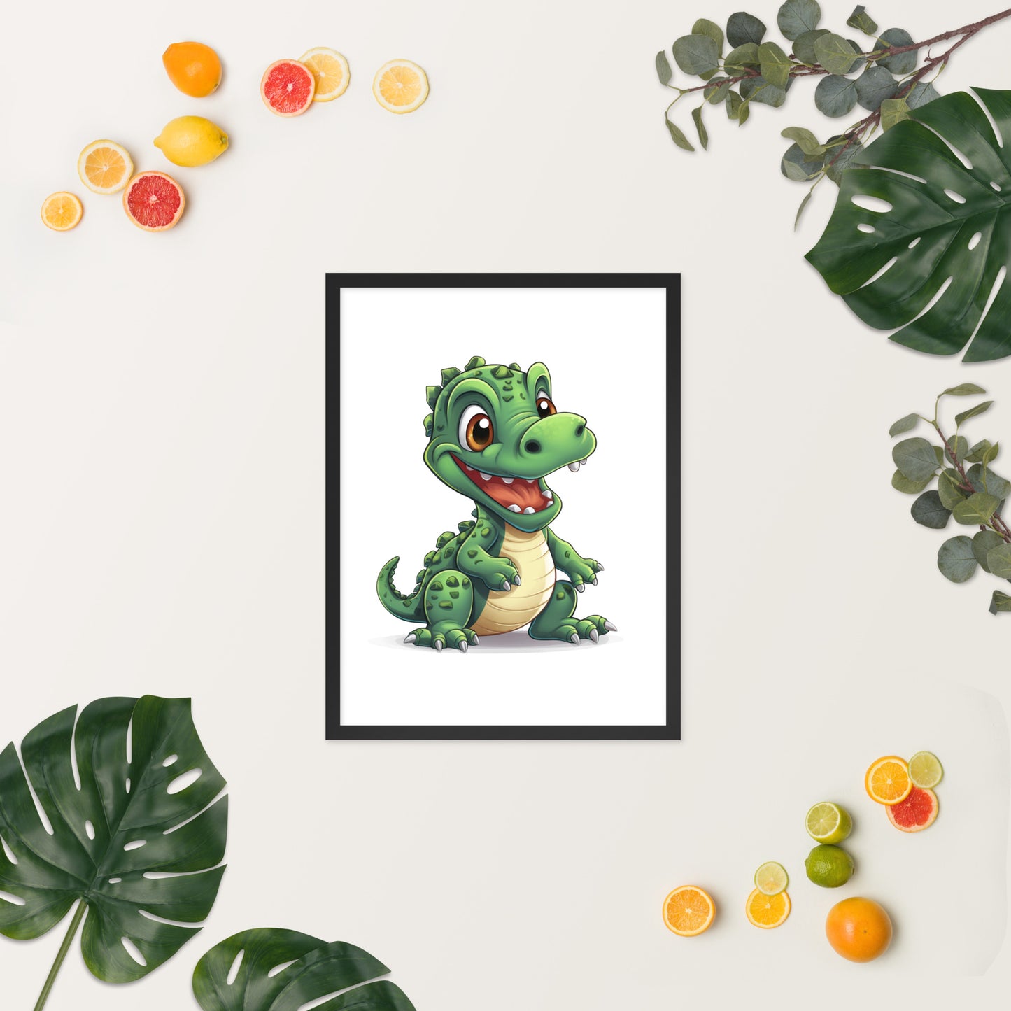Süßes kleines Krokodil | Gerahmtes Poster
