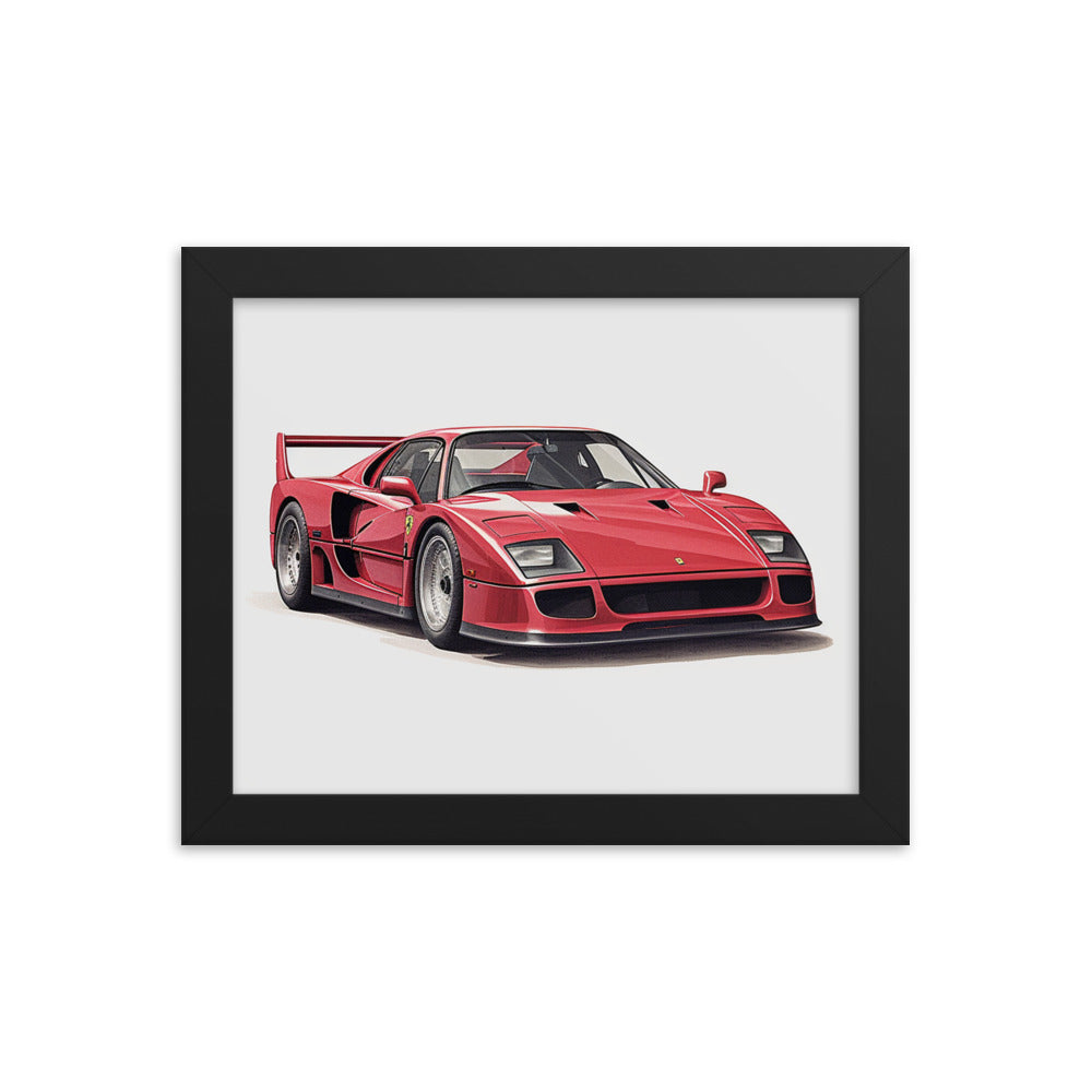 Ferrari F40 | Gerahmtes Poster quer